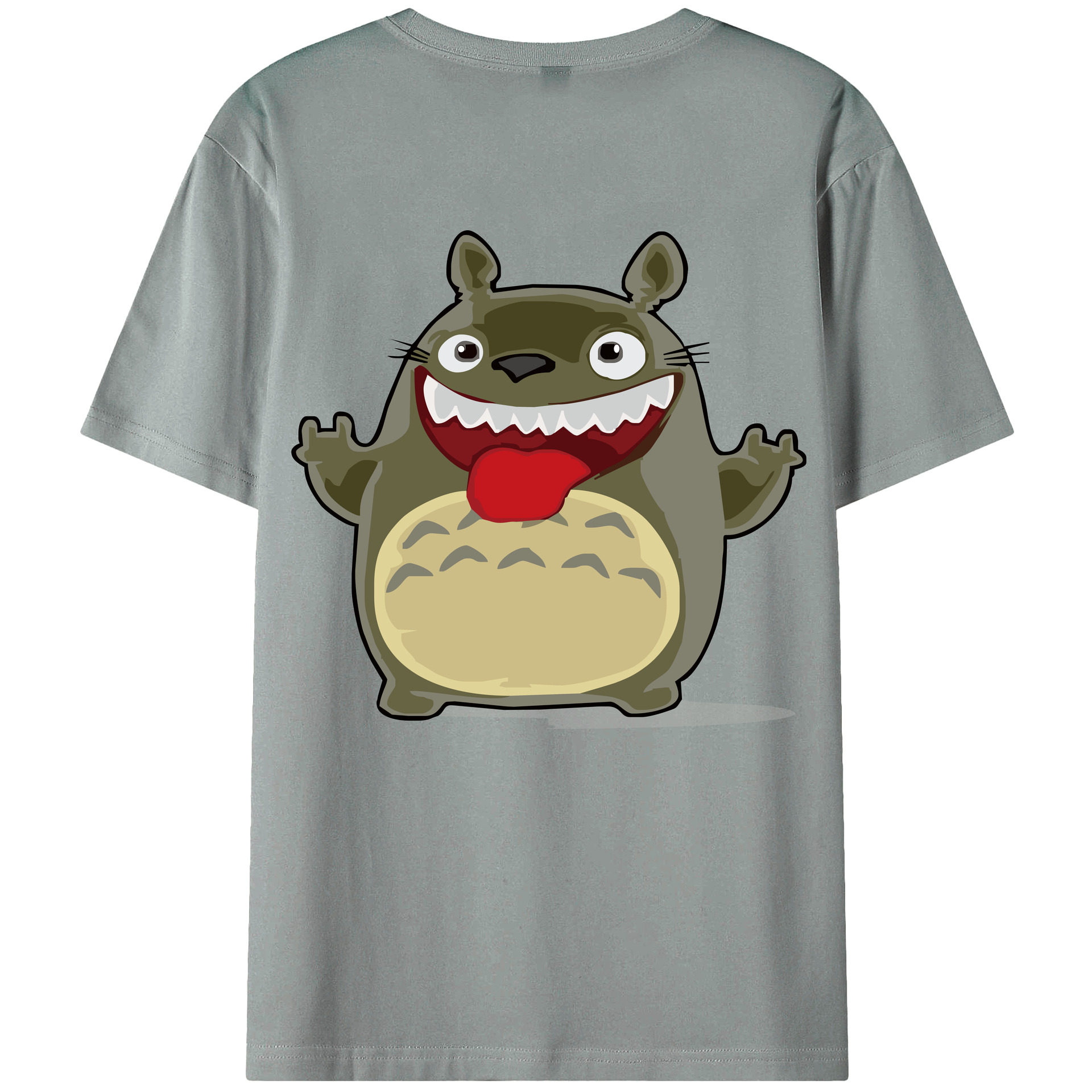 （画像用） となりのトトロ 草壁メイ 草壁サツキ My Neighbor Totoro Satsuki Kusakabe Mei Kusakabe 綿100％ メンズ半袖Tシャツ（バックプリント） 通気性
